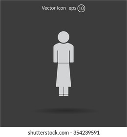 Woman - vector icon