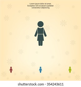 Woman - vector icon