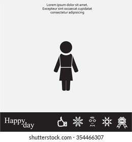 Woman - vector icon