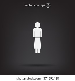Woman - vector icon