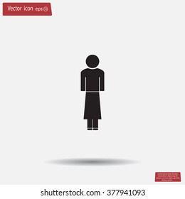 Woman - vector icon