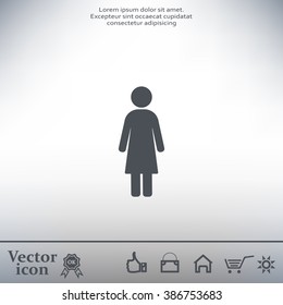 Woman - vector icon