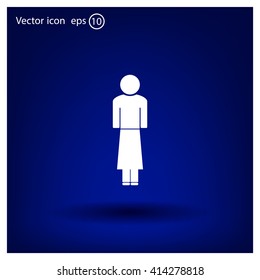 Woman - vector icon
