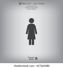 Woman - vector icon