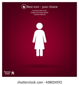 Woman - vector icon