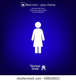 Woman - vector icon