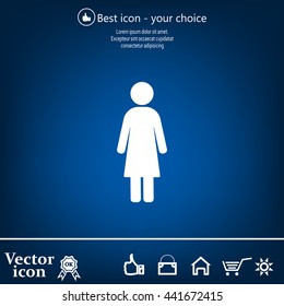 Woman - vector icon