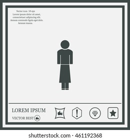 Woman - vector icon