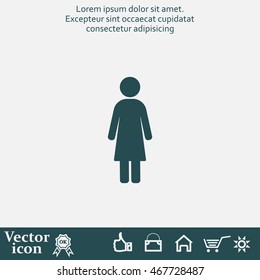 Woman - vector icon