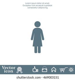 Woman - vector icon