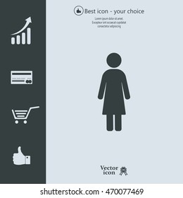 Woman - vector icon