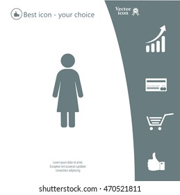 Woman - vector icon