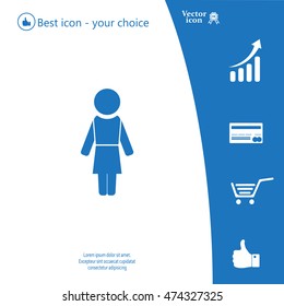 Woman - vector icon