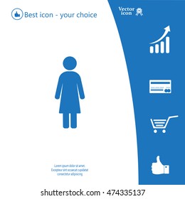 Woman - vector icon