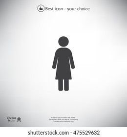 Woman - vector icon