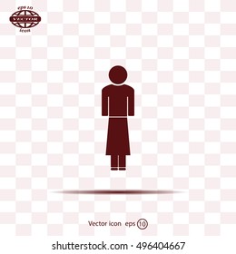 Woman - vector icon