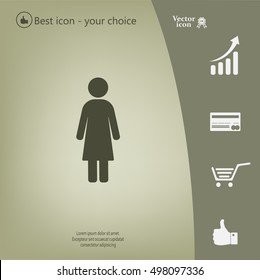 Woman - vector icon