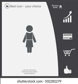 Woman - vector icon