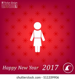 Woman - vector icon