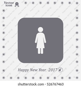 Woman - vector icon
