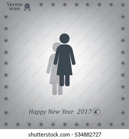 Woman - vector icon