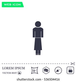 Woman - vector icon