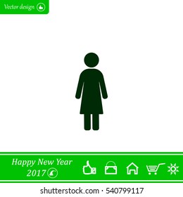 Woman - vector icon