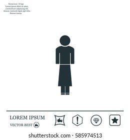 Woman - vector icon