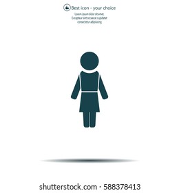 Woman - vector icon