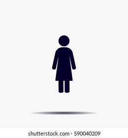 Woman Vector Icon Stock Vector (Royalty Free) 590040209 | Shutterstock