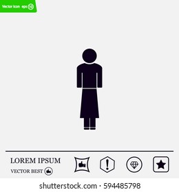 Woman - vector icon