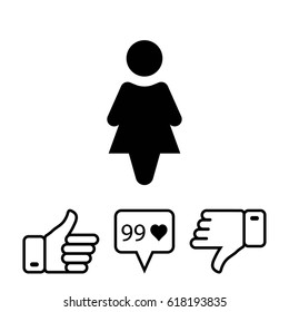 Woman vector icon