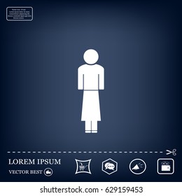 Woman - vector icon