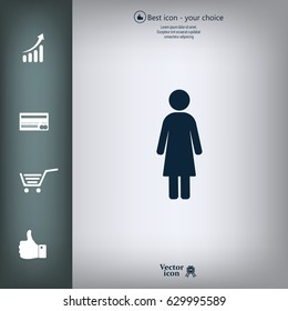 Woman - vector icon
