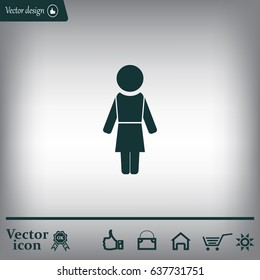 Woman - vector icon
