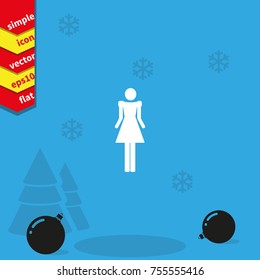 Woman vector icon.