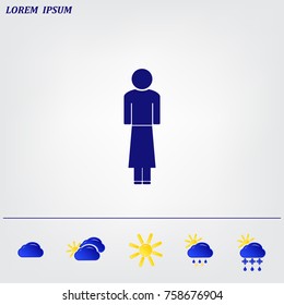 Woman - vector icon