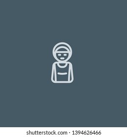 Woman vector icon. Woman concept stroke symbol design. Thin graphic elements vector illustration, outline pattern for your web site design, logo, UI. EPS 10.