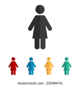 Woman  - vector icon, flat design
