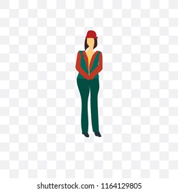 Woman vector icon isolated on transparent background, Woman logo concept