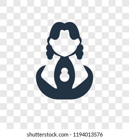 Woman vector icon isolated on transparent background, Woman transparency logo concept