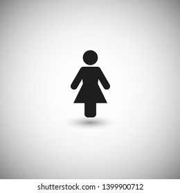Woman vector icon. Vector web design