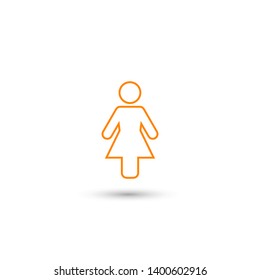 Woman vector icon. Vector web design