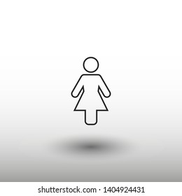 Woman vector icon. Vector web design
