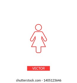 Woman vector icon. Vector web design