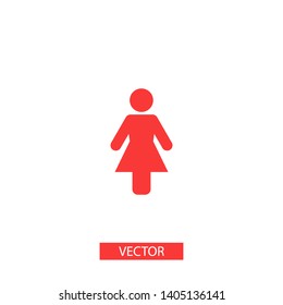 Woman vector icon. Vector web design
