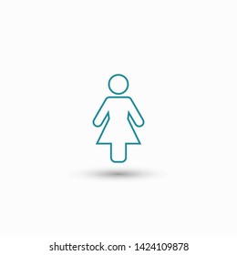 Woman vector icon. . Vector web design