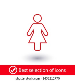 Woman vector icon. . Vector web design