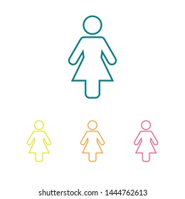 Woman vector icon. . Vector web design