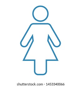 Woman vector icon. . Vector web design